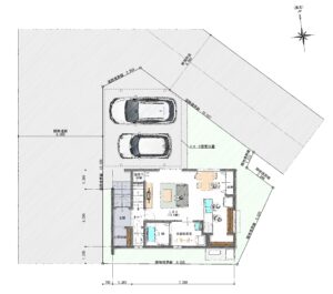 区画7　建物　1階　配置図