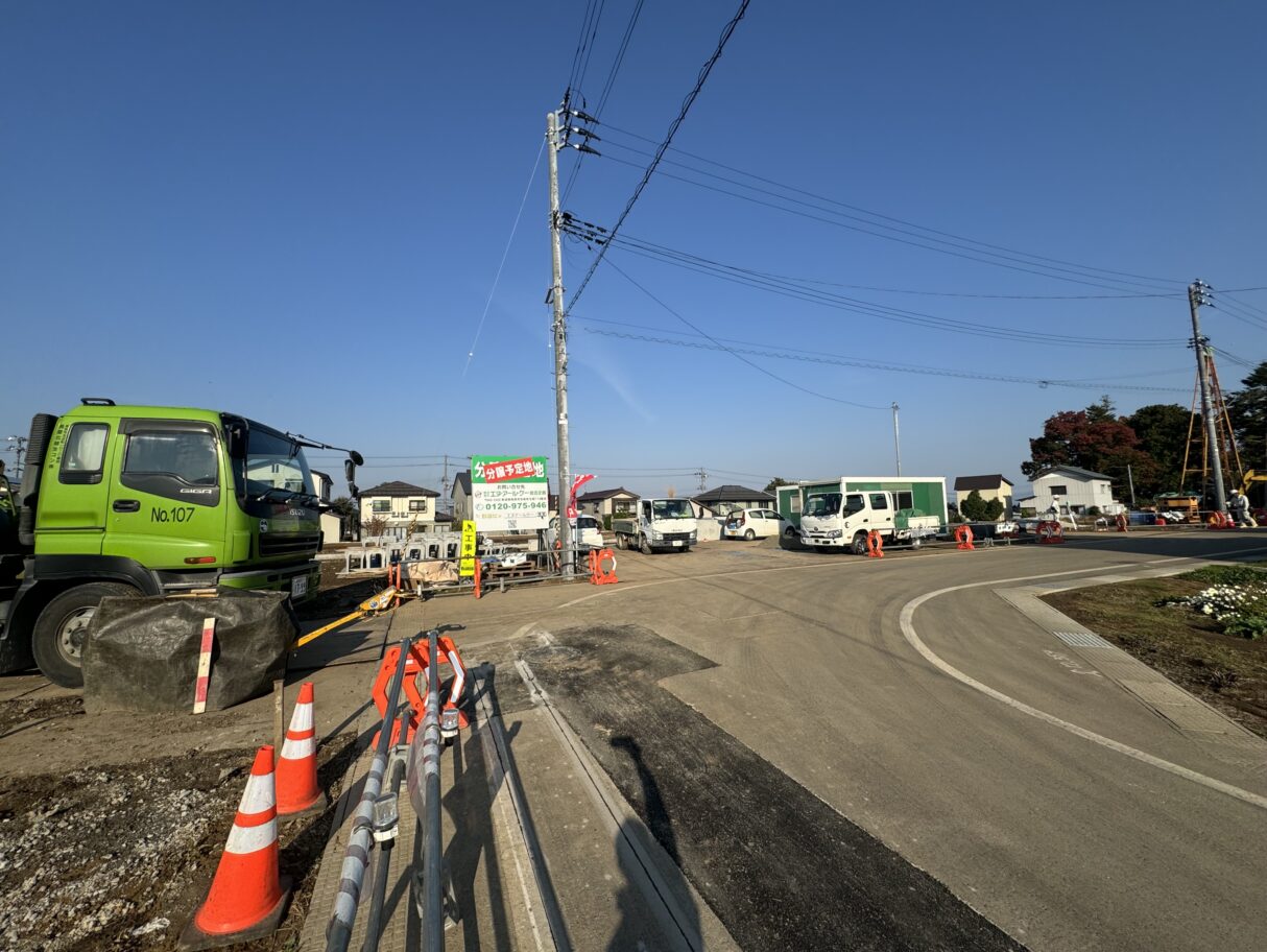 既存道路　西側（区画2側から撮影）